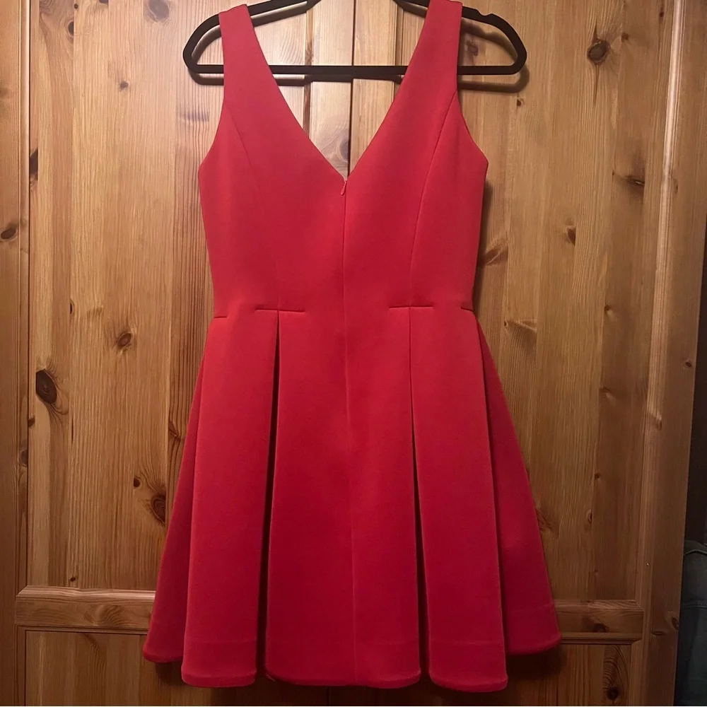 Ali Ro Red Fit and Flare Cocktail Dress - Picture 3 of 9